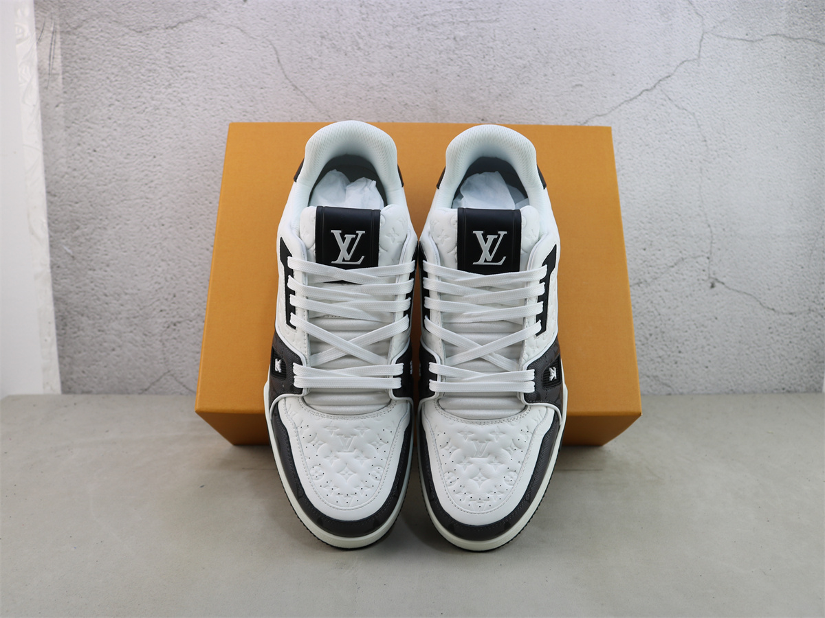 LV Trainer Sneaker Black White